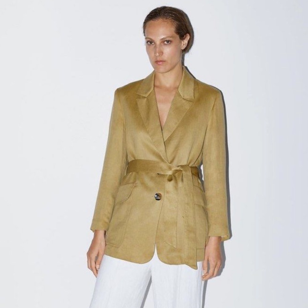 Zara Belted Blazer Size S NWOT